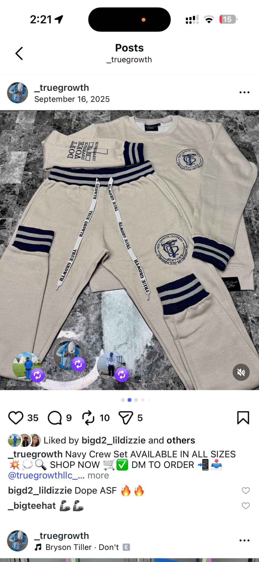 Navy Crew Set